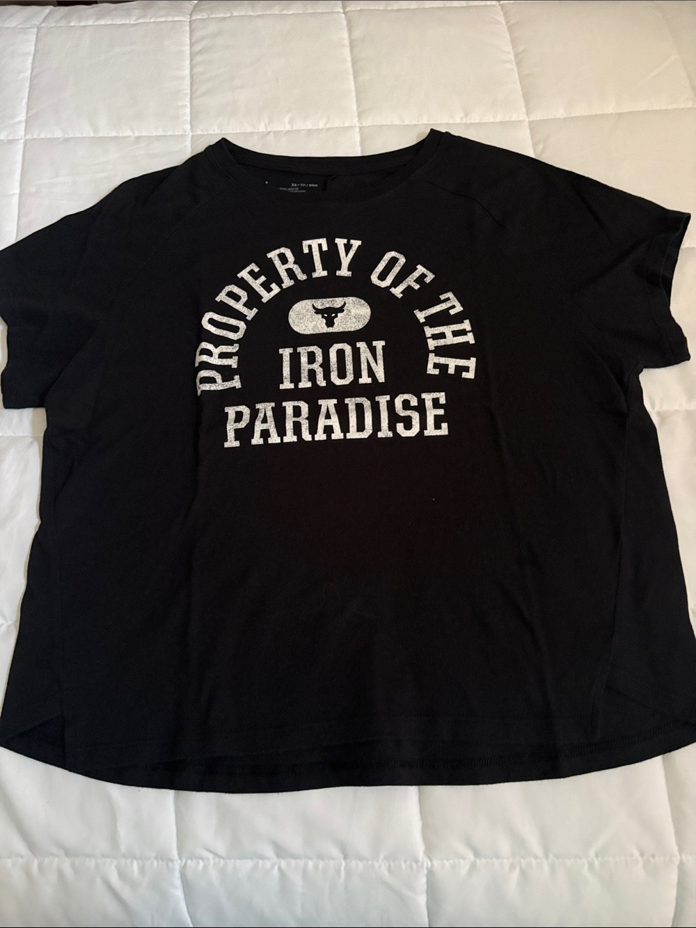 Under‎ Armour Black Crewneck Tee with Small White Logo XS